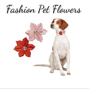 NWT FASHION PET Flowers Pink/Red XS/S 2pc